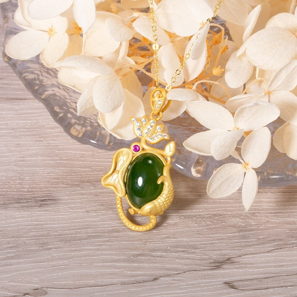 Green Jasper Stone Necklace - Image 5