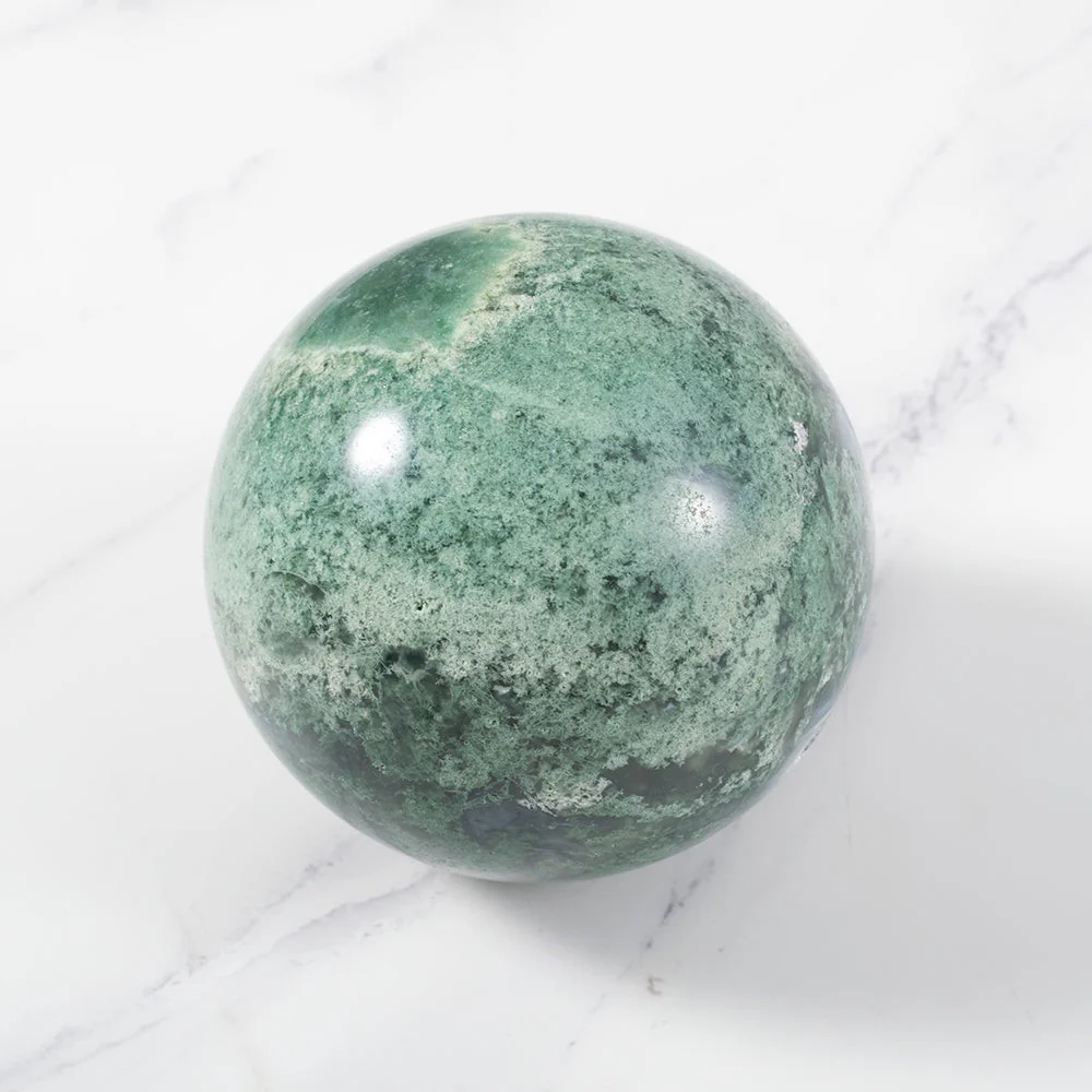 Green Moss Agate Sphere - Image 4