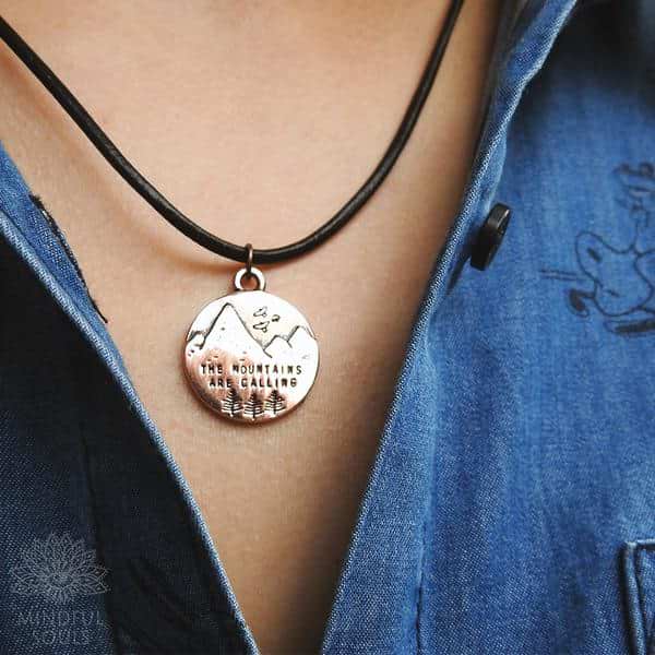 Handmade "The Mountains Are Calling" Necklace - Image 5