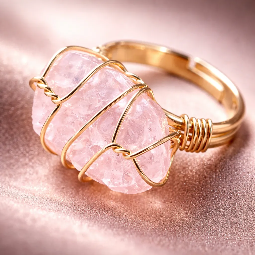 Healing Crystal Adjustable Ring — Natural Gemstone Statement Jewelry - Image 10