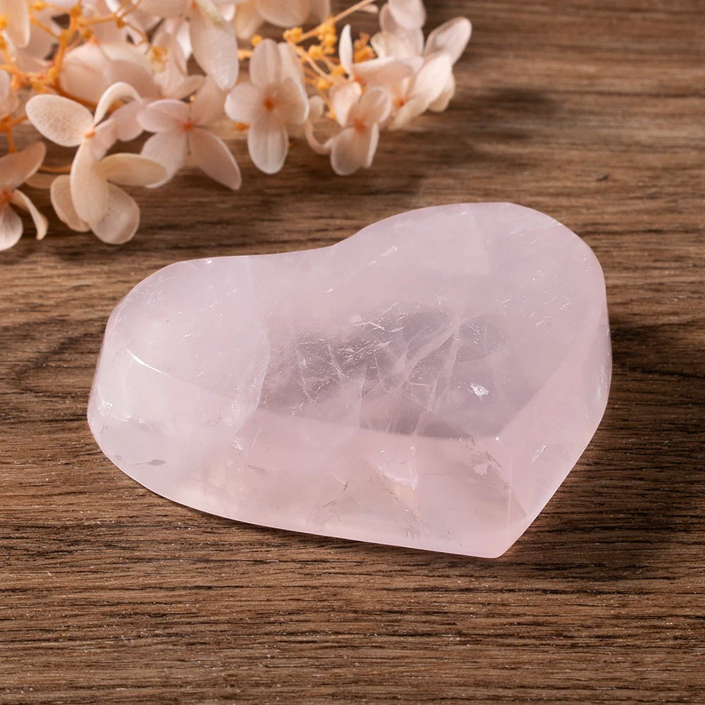 Heart Shaped Rose Quartz Crystal Bowl - Image 3