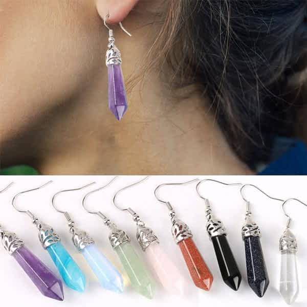 Hexagonal Harmony Earrings - Image 3
