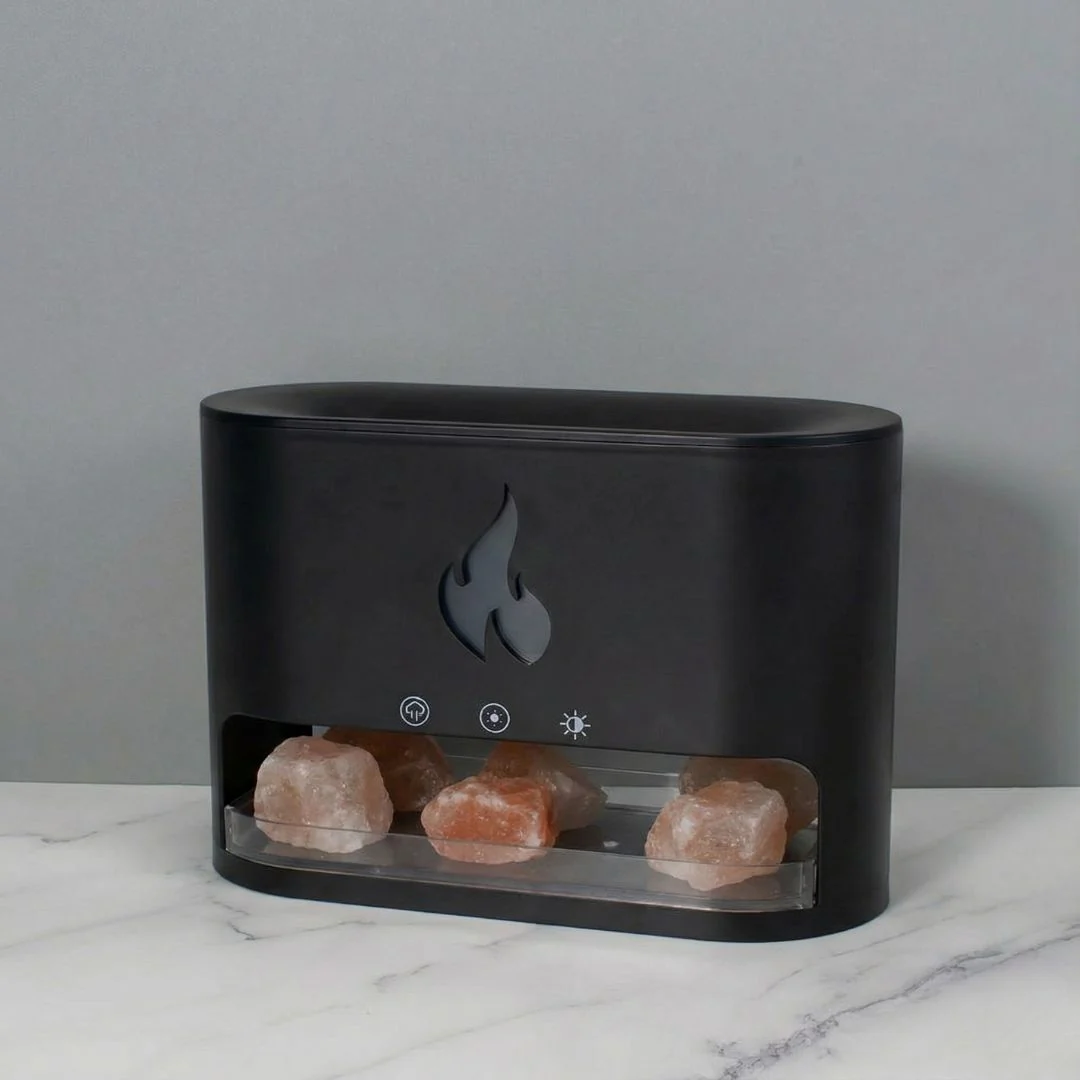 Himalayan Salt Fireplace Humidifier Lamp - Image 5