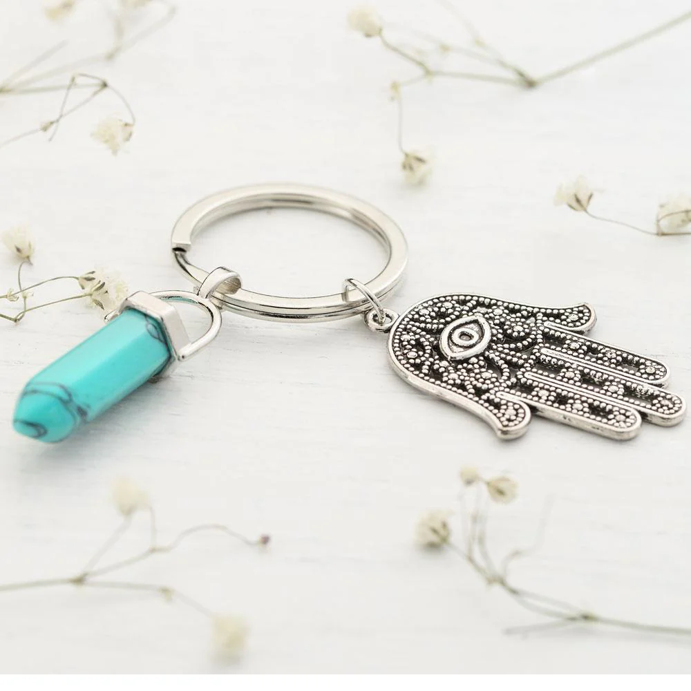 Inspiring Hamsa Hand Keychain - Image 3