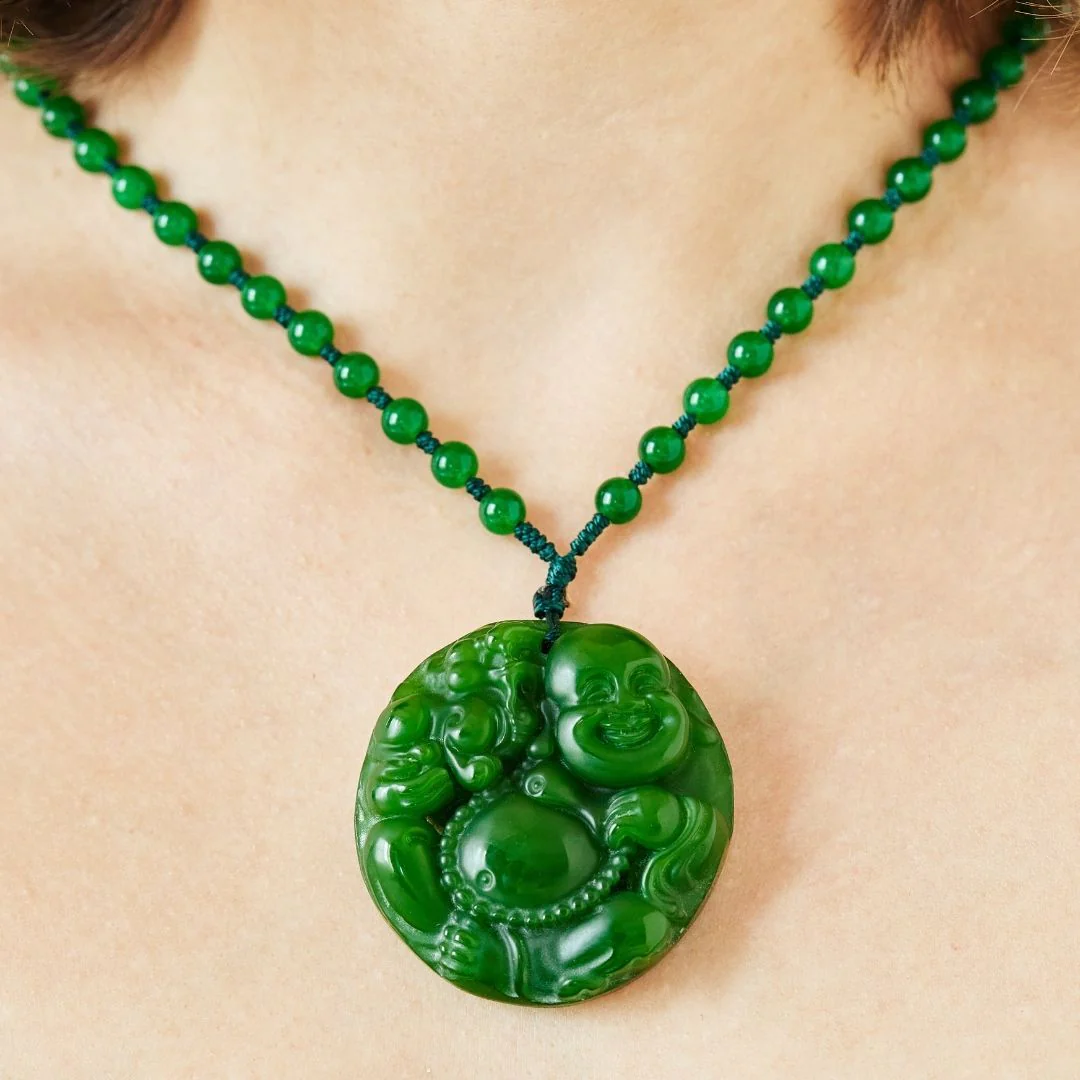 Jade Crystal Buddha Necklace - Image 2