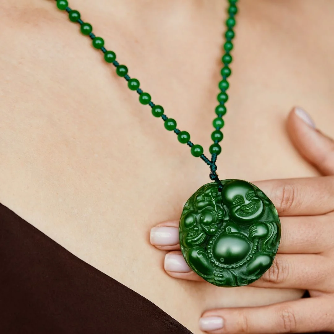 Jade Crystal Buddha Necklace - Image 5