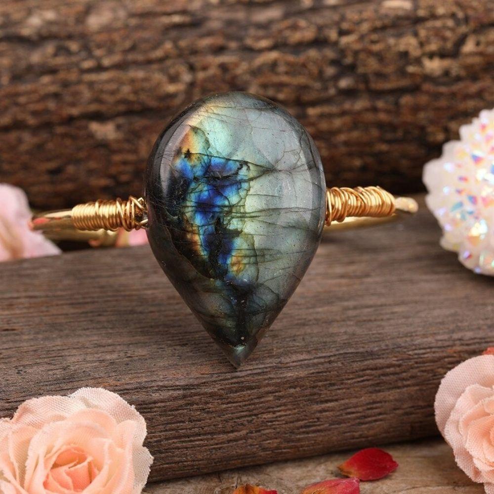 Labradorite Crystal Teardrop Bracelet - Image 2