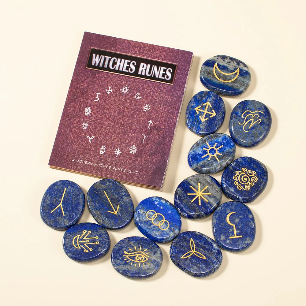 Lapis Lazuli Witch Runes with Guidebook - Image 3