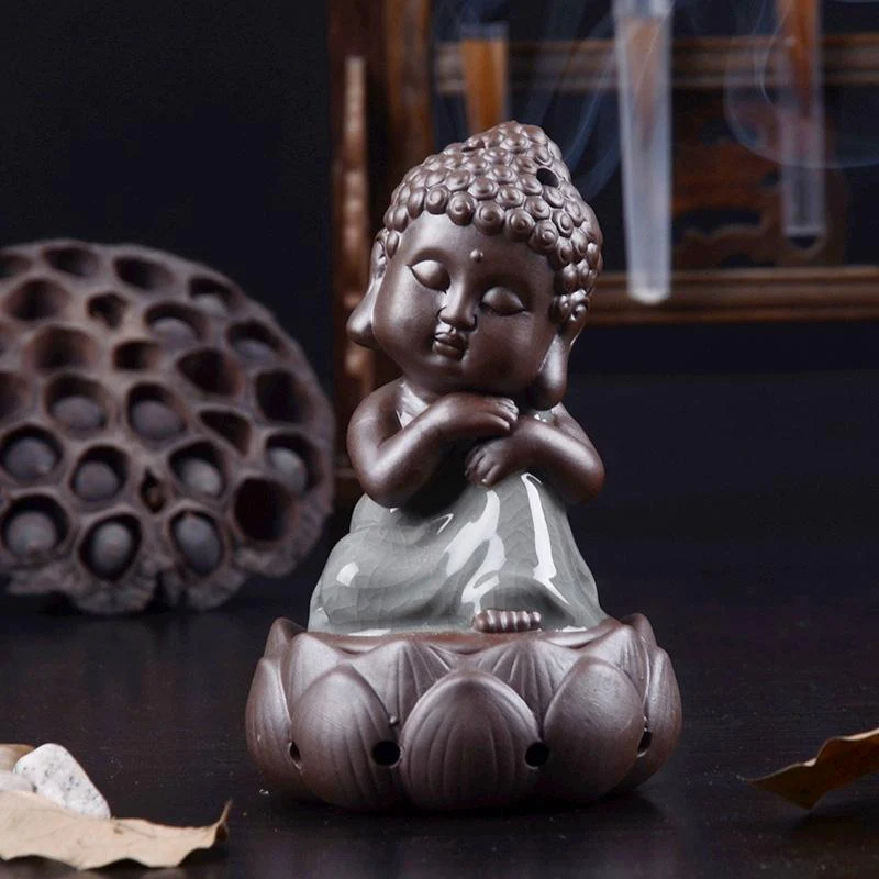 Lotus Buddha Incense Burner - Image 2