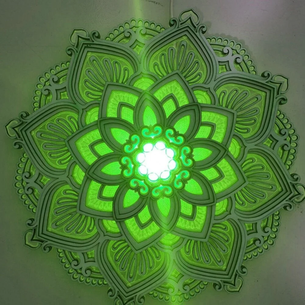 Lotus Flower Mandala Light Lamp - Image 4