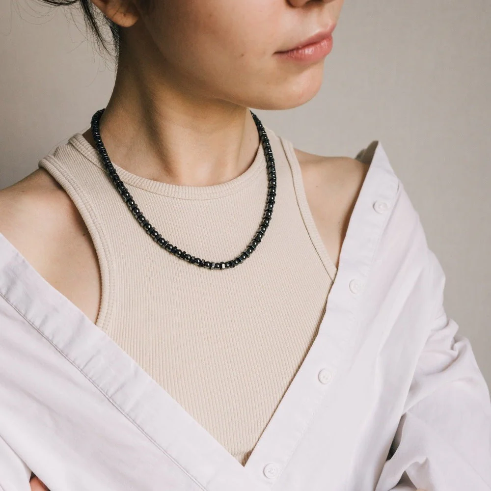Magnetic Hematite Beaded Energy Necklace - Image 2