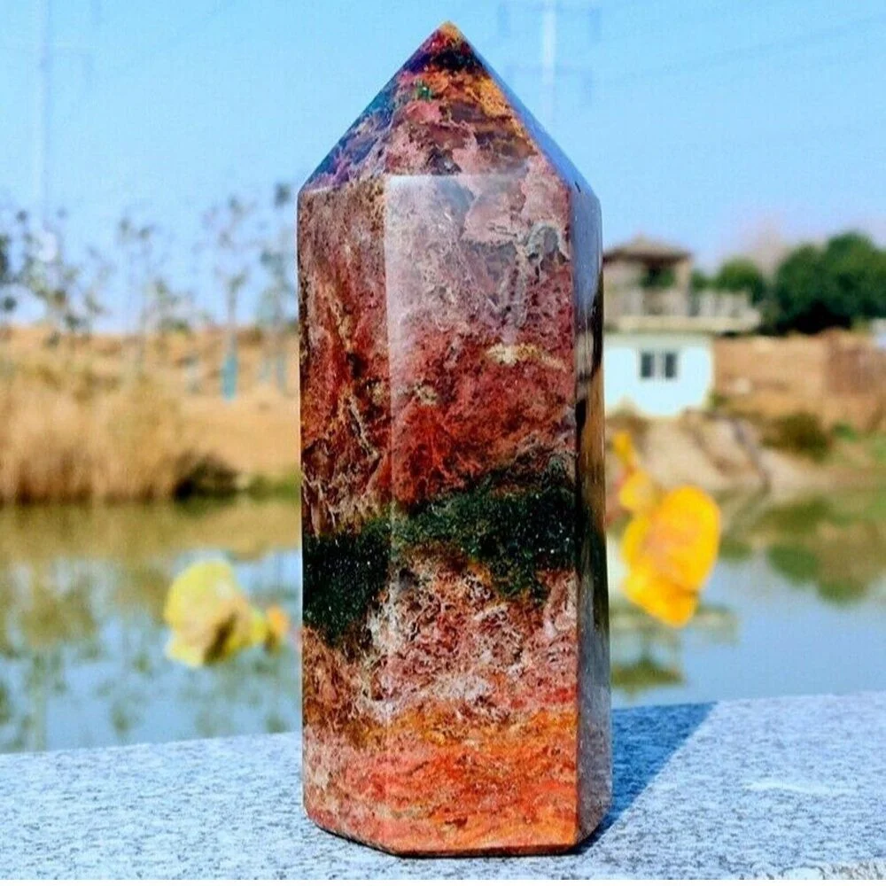Marine Jasper Quartz Crystal Point - Image 2