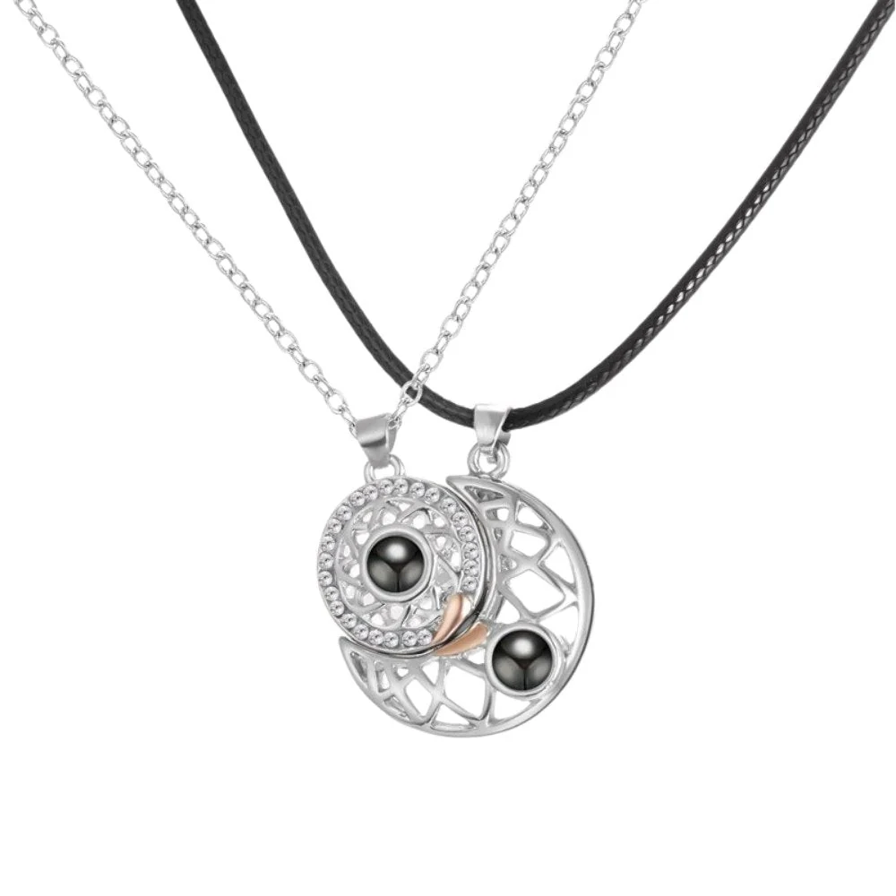 Matching Moon & Sun Magnetic Necklaces for Couples - Image 6