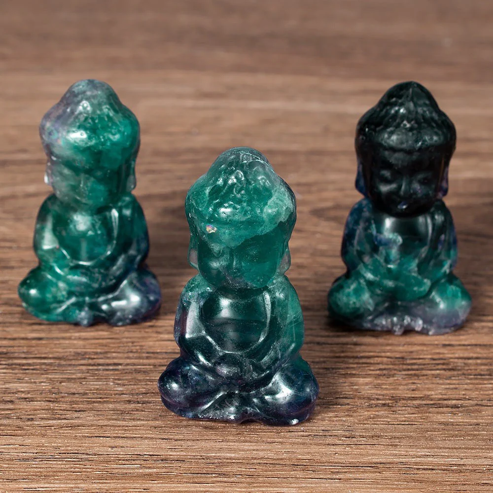 Meditating Buddha Crystal Figurine - Image 3