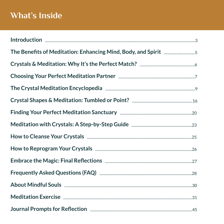 Meditation with Crystals: Printable Guide & Workbook - Image 2