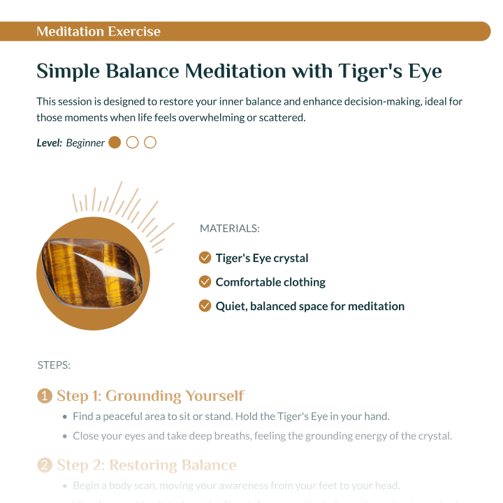 Meditation with Crystals: Printable Guide & Workbook - Image 7