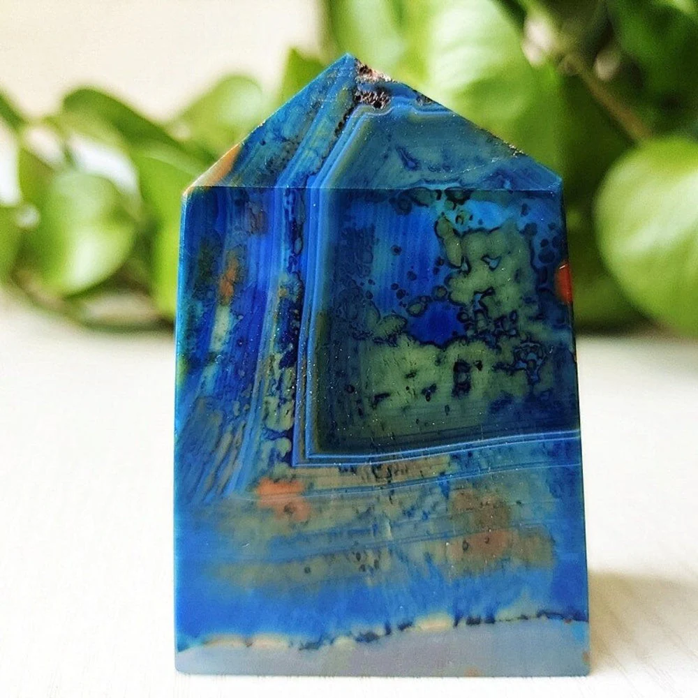 Mesmerizing Blue Silk Agate Crystal Point - Image 6