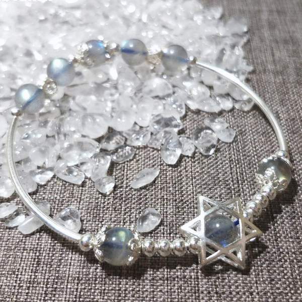 Moonstone Hexagram Bracelet - Image 3