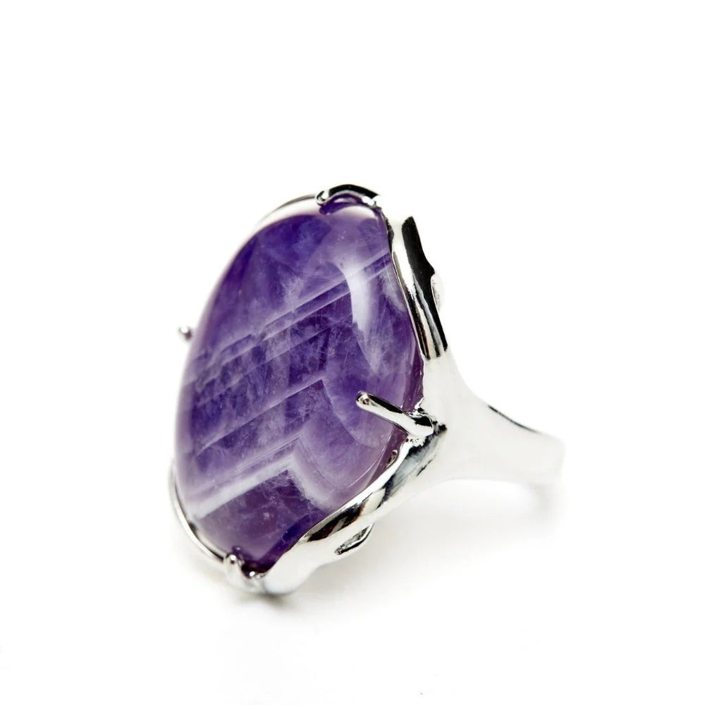 Natural Amethyst Gemstone Ring - Image 4
