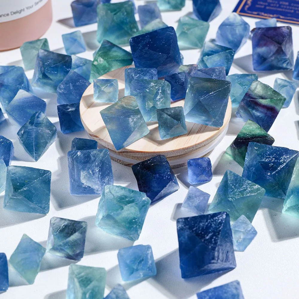 Natural Blue Fluorite Stones - Image 4