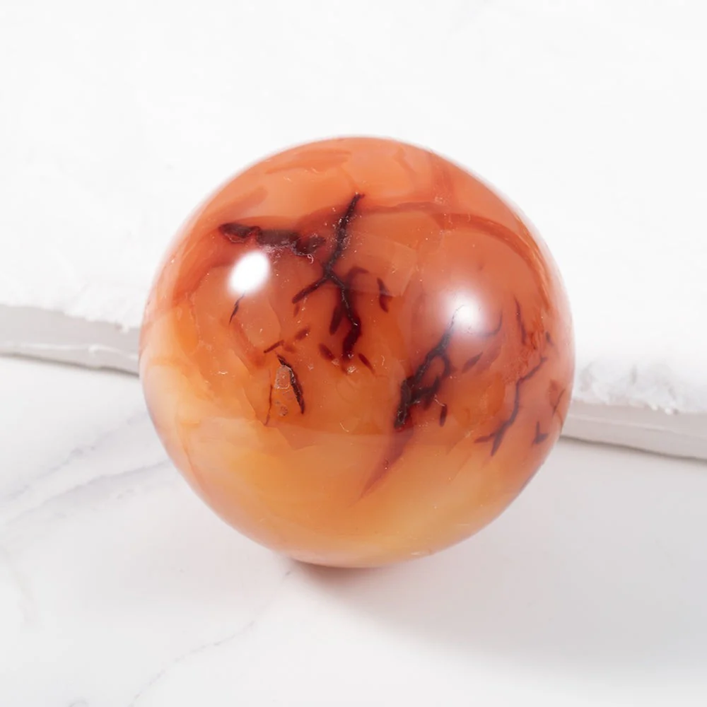 Natural Carnelian Stone Sphere - Image 2