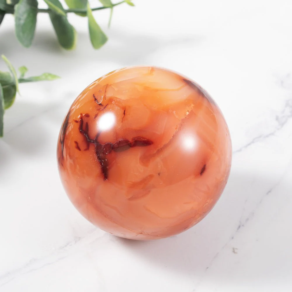 Natural Carnelian Stone Sphere - Image 4