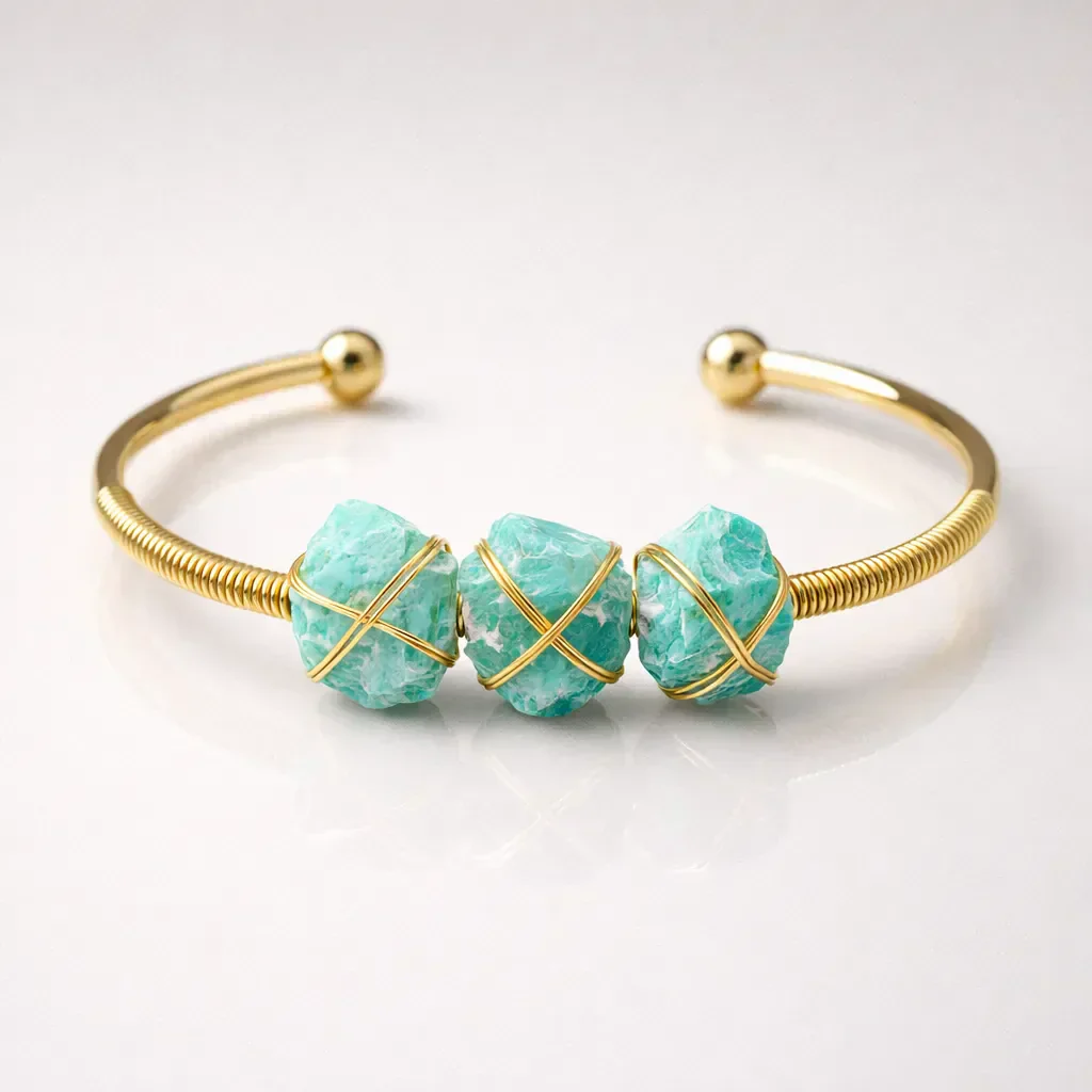 Natural Crystal Raw Stone Bracelet — Healing Energy in Every Bead - Image 7