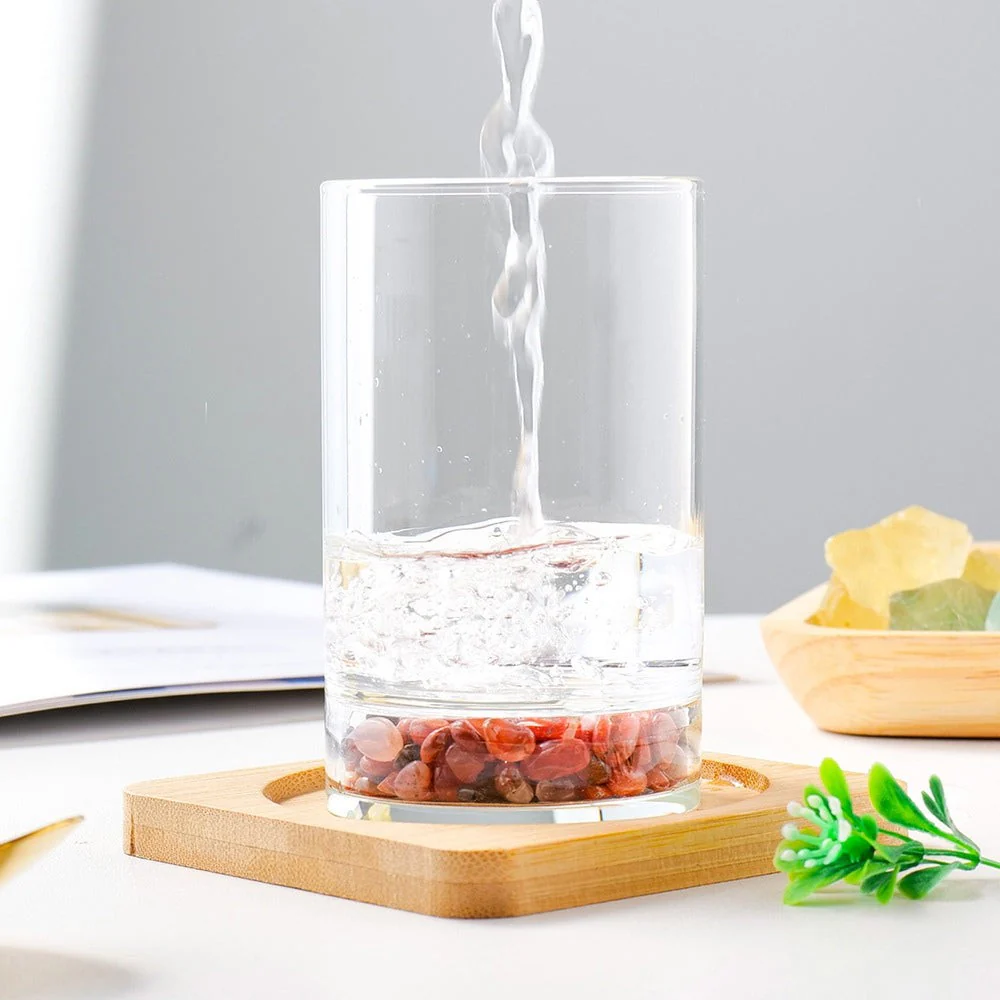 Natural Gemstone Glass Water Cup - Image 2