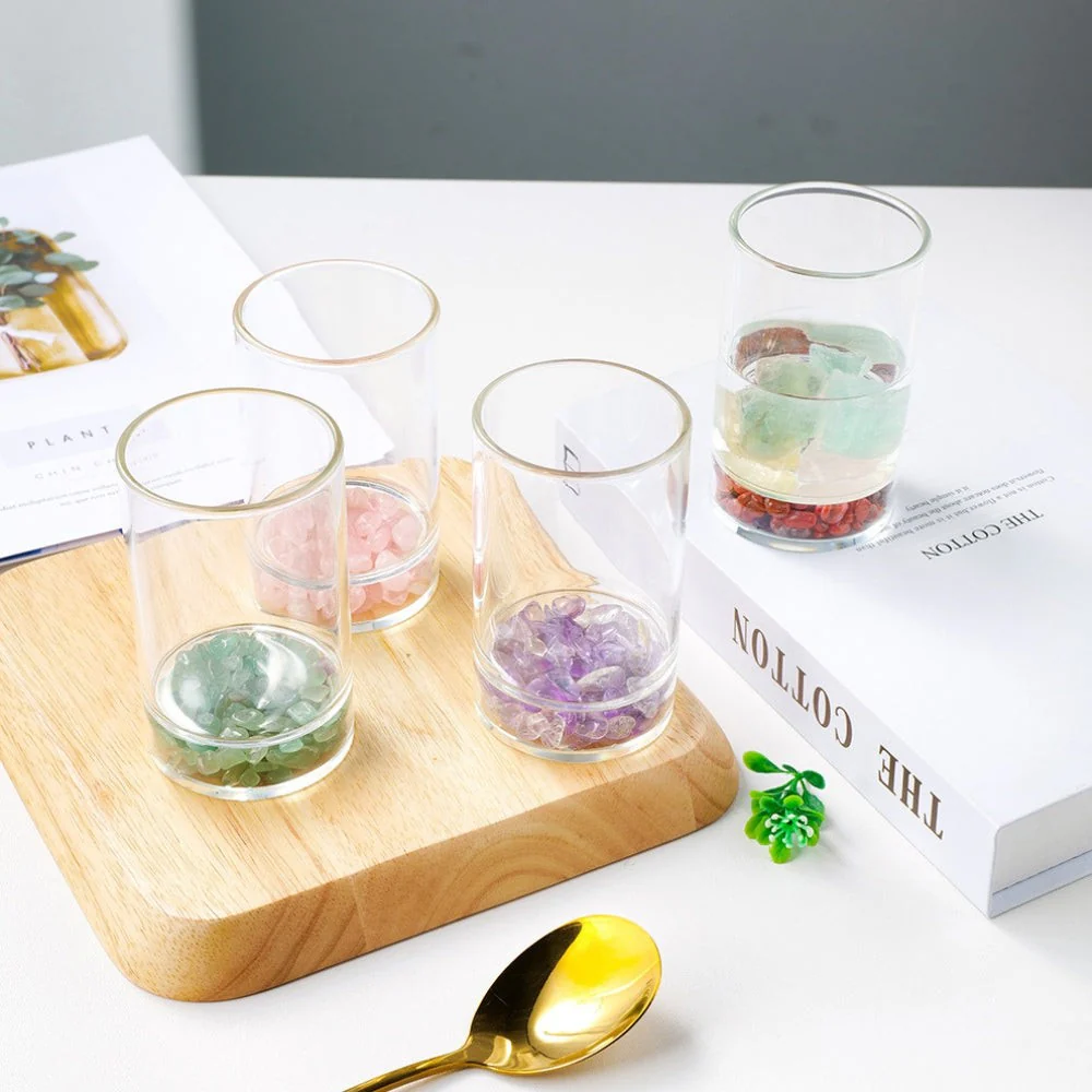 Natural Gemstone Glass Water Cup - Image 3