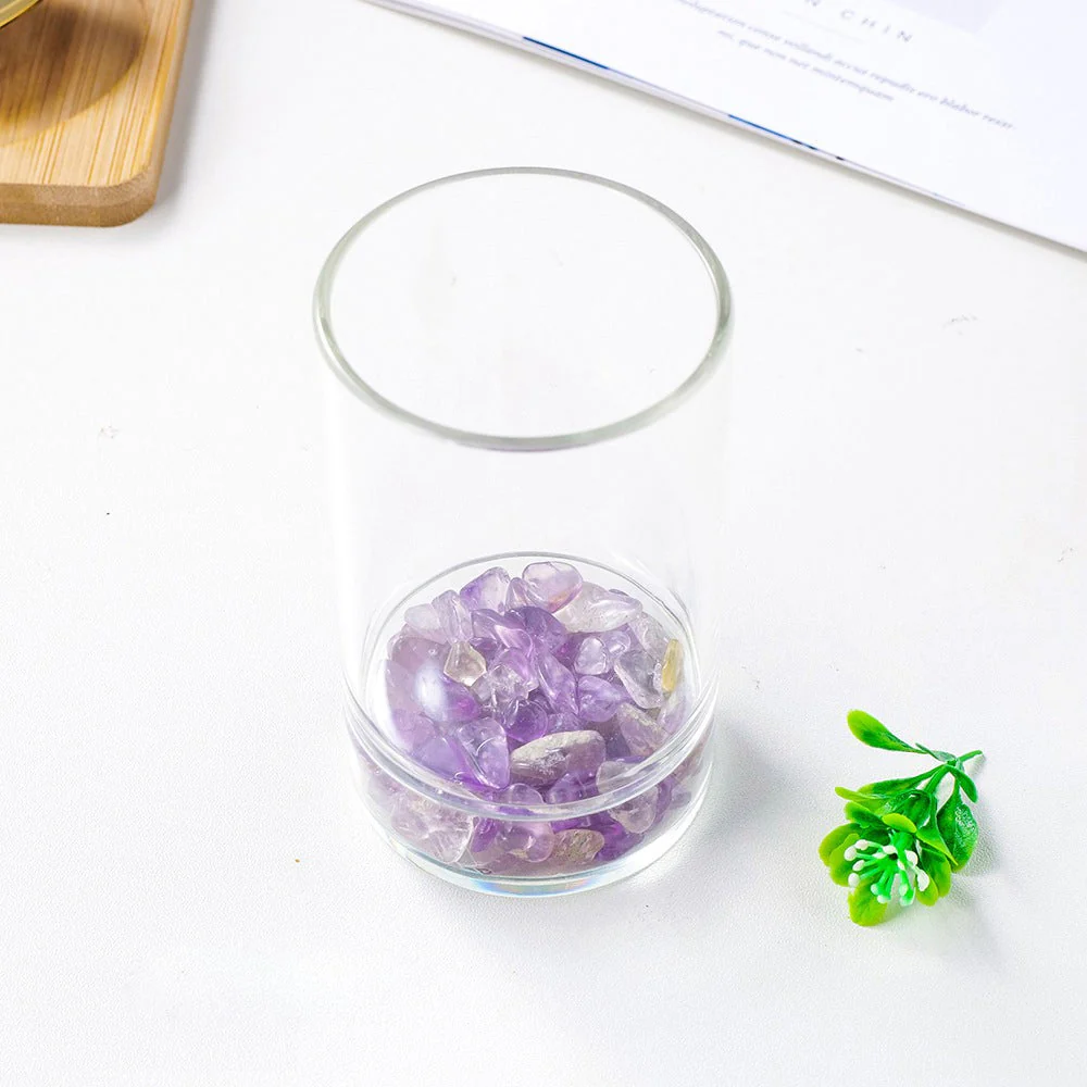 Natural Gemstone Glass Water Cup - Image 8