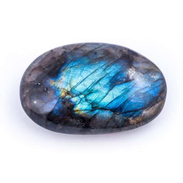 Natural Labradorite Palm Stone - Image 5