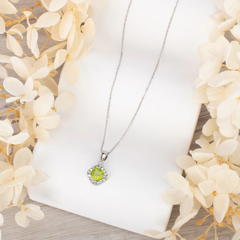 Natural Peridot Stone Jewelry Set - Image 3