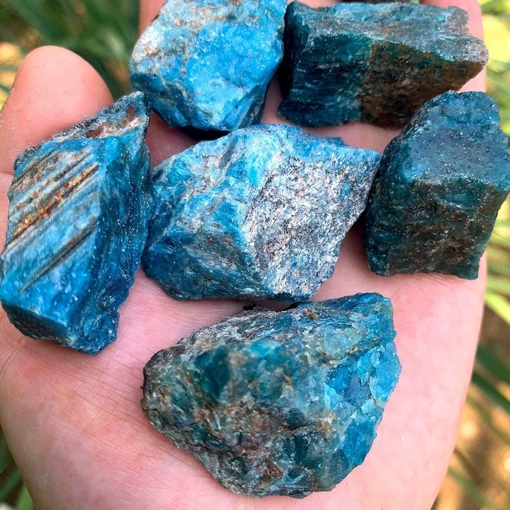 Natural Raw Blue Apatite Stones - Image 3