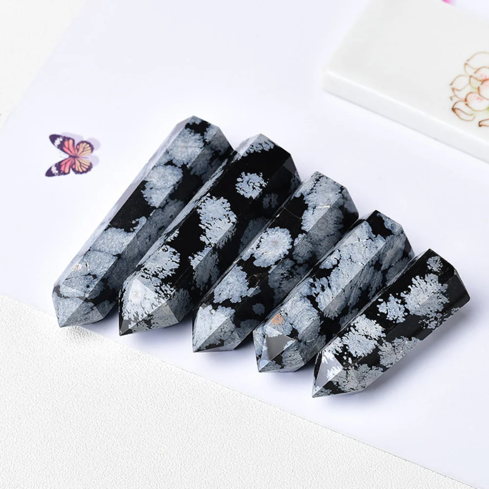 Natural Snowflake Obsidian Crystal Point - Image 3