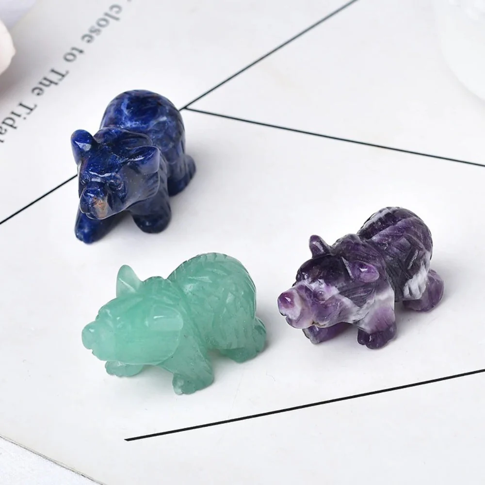 Natural Stone Bear Figurine - Image 4