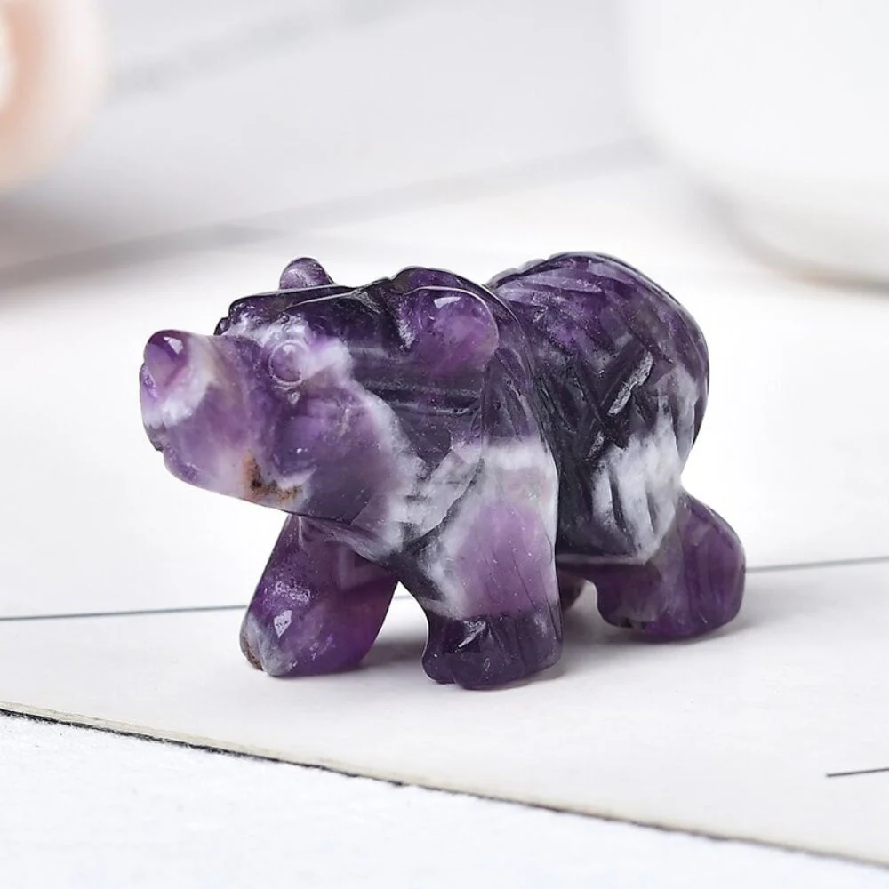 Natural Stone Bear Figurine - Image 5