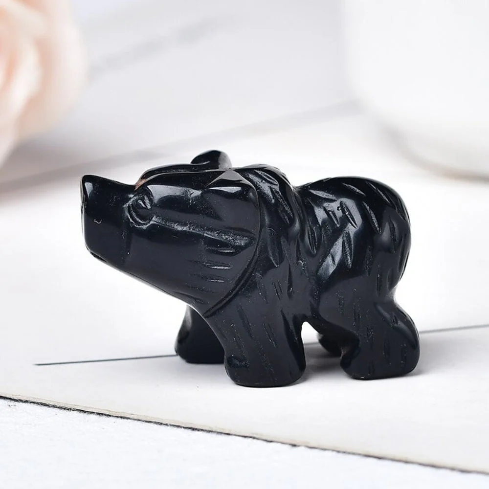 Natural Stone Bear Figurine - Image 7