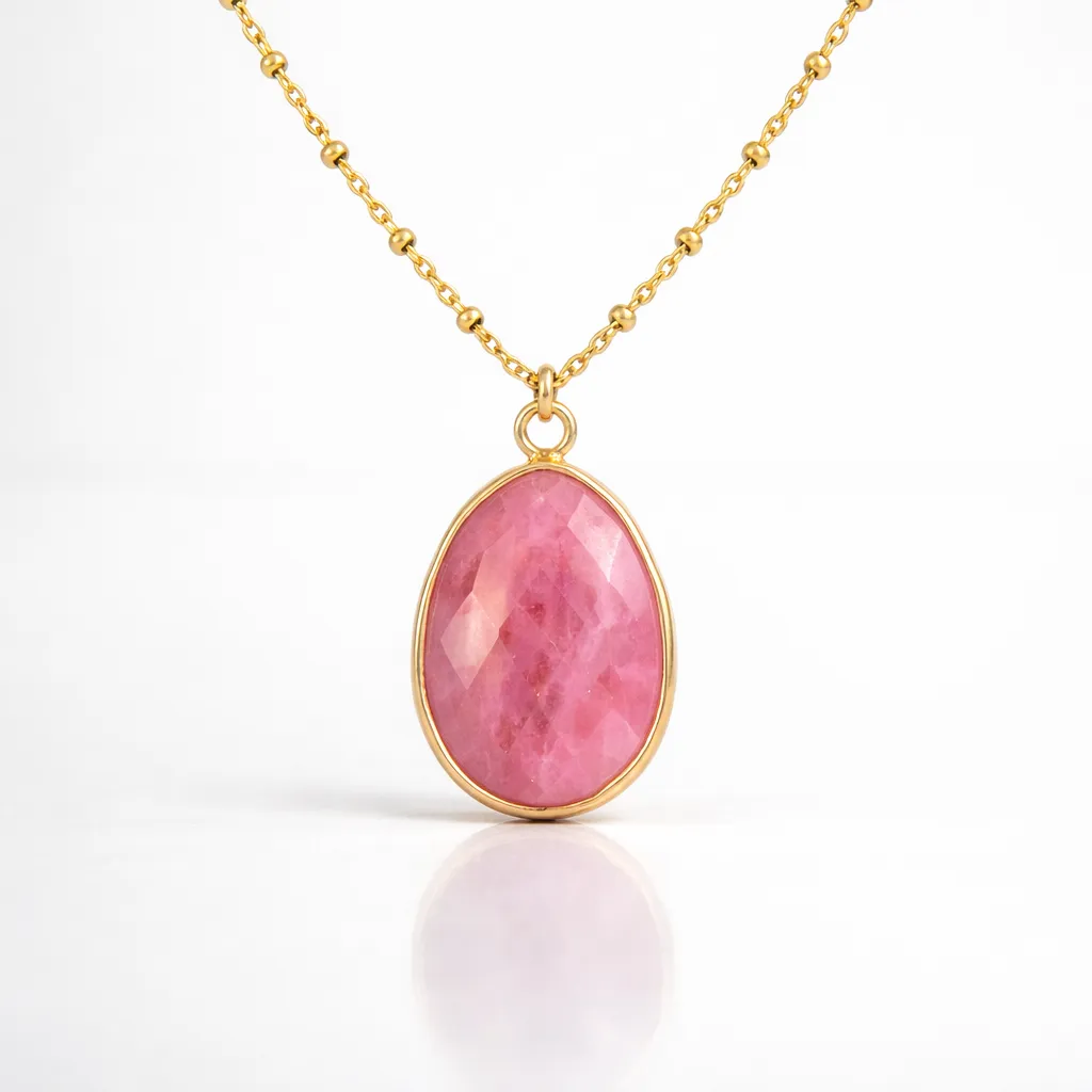 Natural Stone Wrapped Faceted Water Drop Pendant — Capture the Essence of Healing Energy - Image 6
