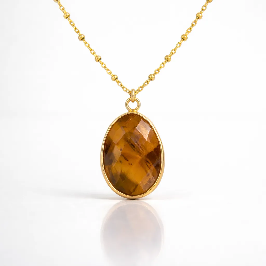 Natural Stone Wrapped Faceted Water Drop Pendant — Capture the Essence of Healing Energy - Image 8