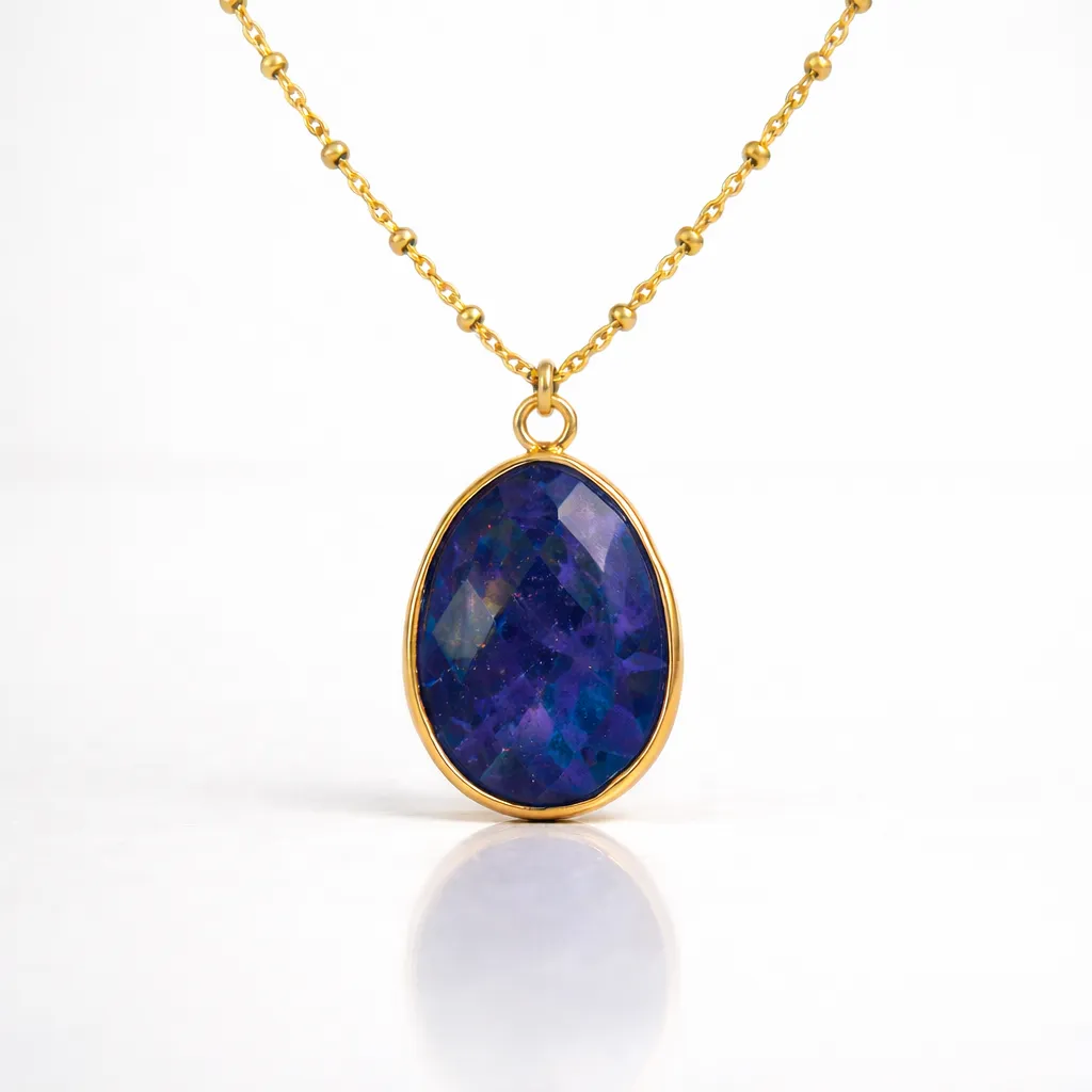 Natural Stone Wrapped Faceted Water Drop Pendant — Capture the Essence of Healing Energy - Image 9