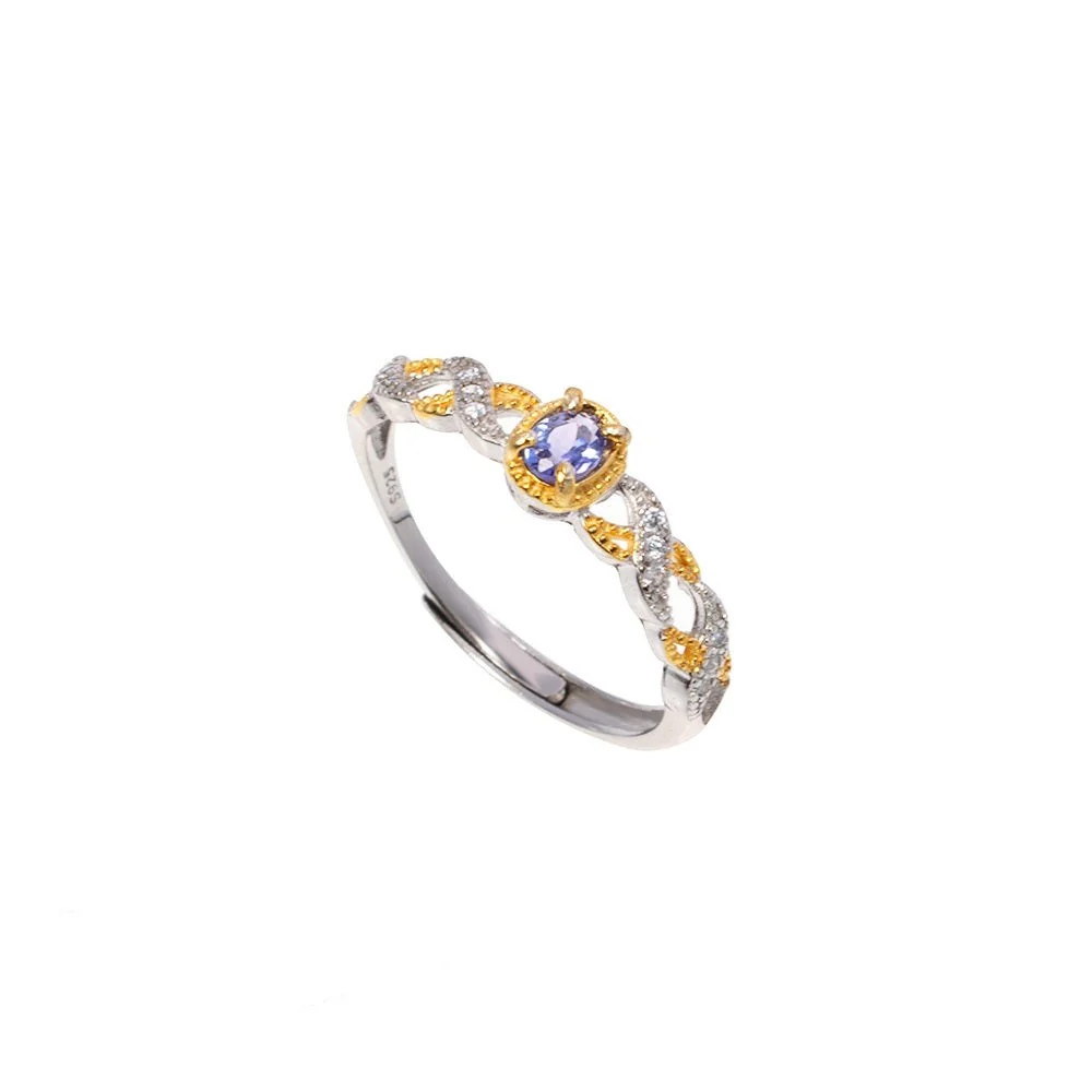 Natural Tanzanite Crystal Ring - Image 4
