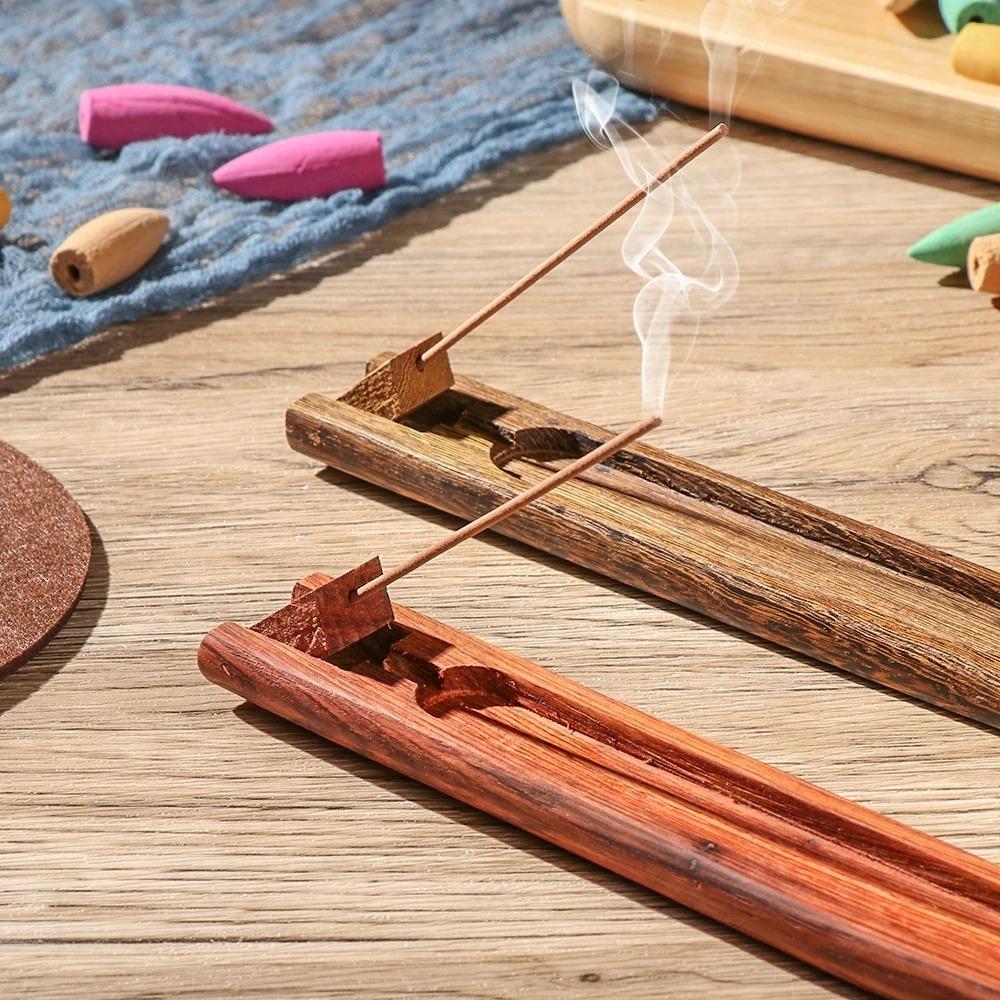 Natural Wooden Incense Sticks Holder