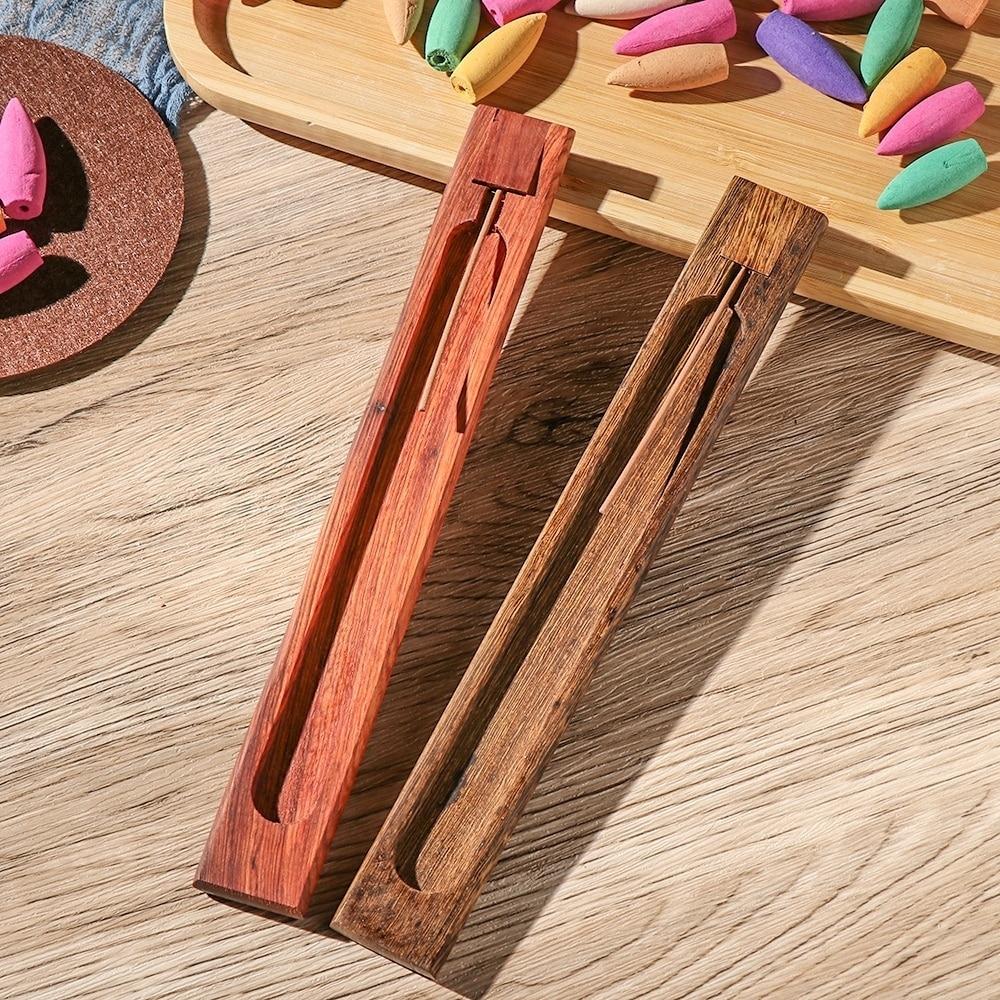 Natural Wooden Incense Sticks Holder - Image 2