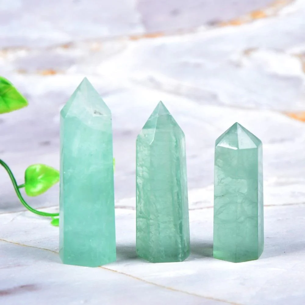 Obelisk Green Fluorite Crystal Wand - Image 4