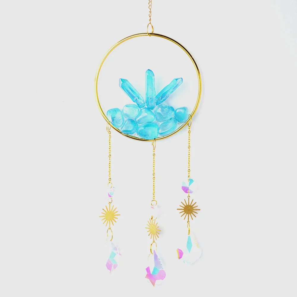 Oceanic Blue Quartz Dream Catcher - Image 2