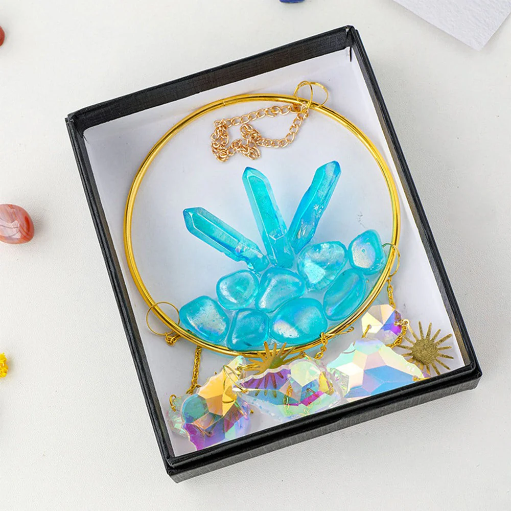 Oceanic Blue Quartz Dream Catcher - Image 3