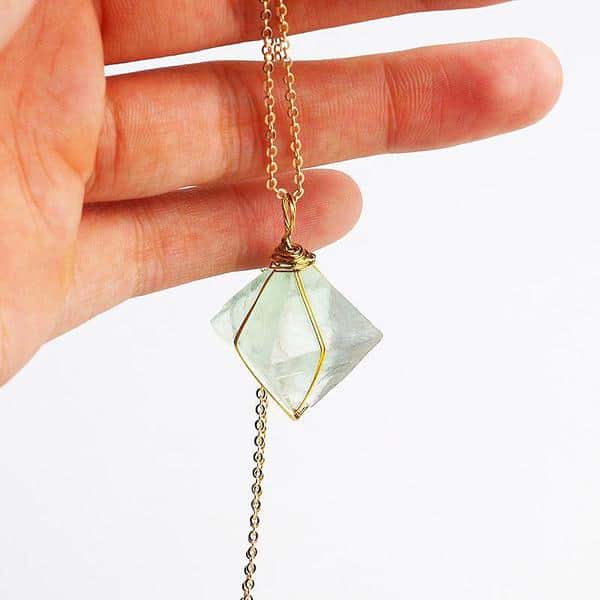 Octahedron Green Fluorite Necklace - Image 2