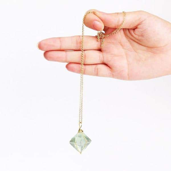 Octahedron Green Fluorite Necklace - Image 4