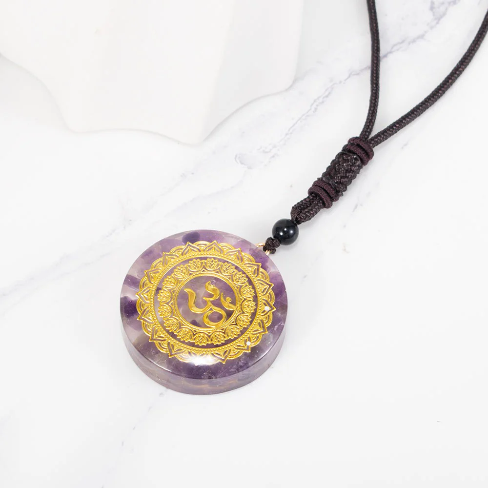 Amethyst Talisman with Om & Orgone Energy - Clear Emotional & Mental Clutter - Image 5