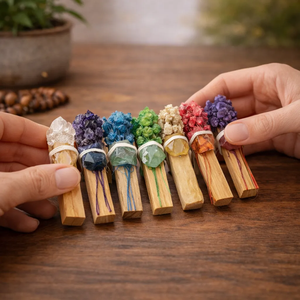 Palo Santo & Chakra Crystal Set — Energy Cleansing & Spiritual Harmony - Image 3